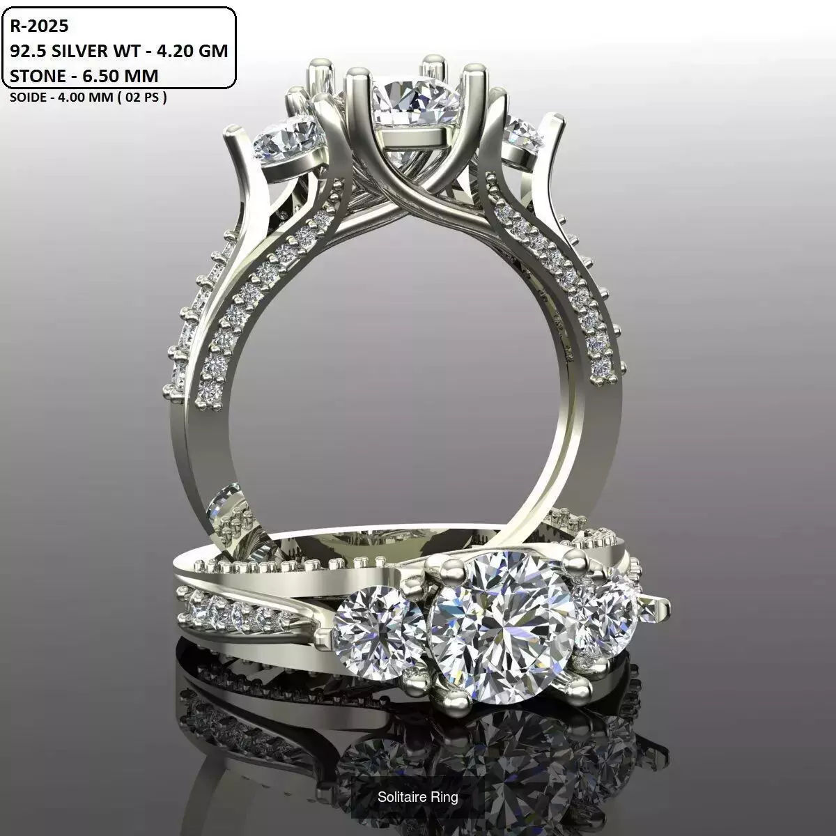 2028 Solitaire rings models 3D Model Collection_590