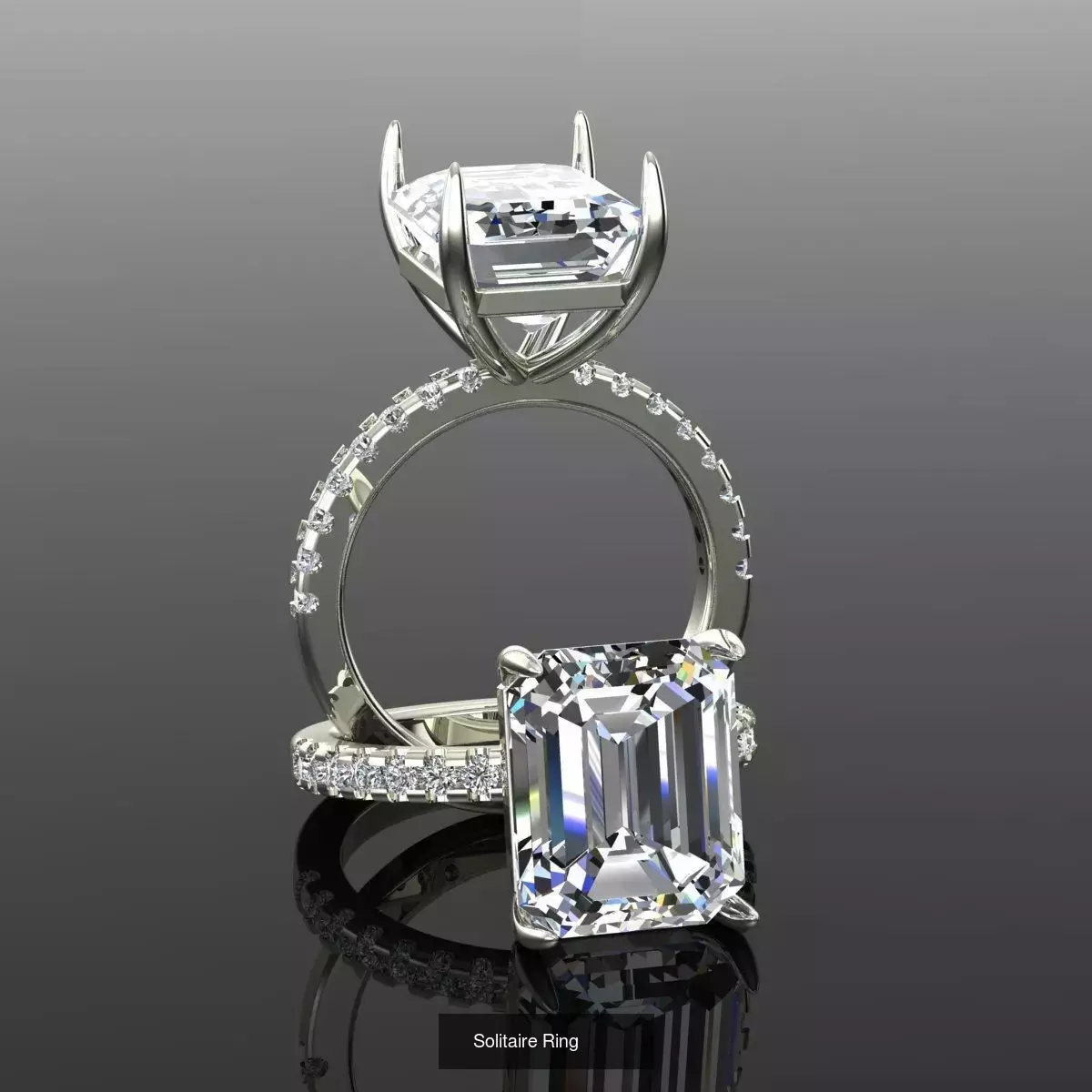 2028 Solitaire rings models 3D Model Collection_122