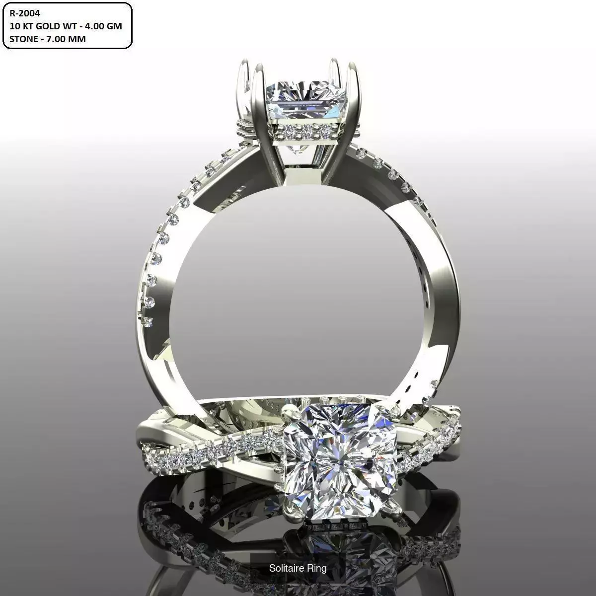 2028 Solitaire rings models 3D Model Collection_491
