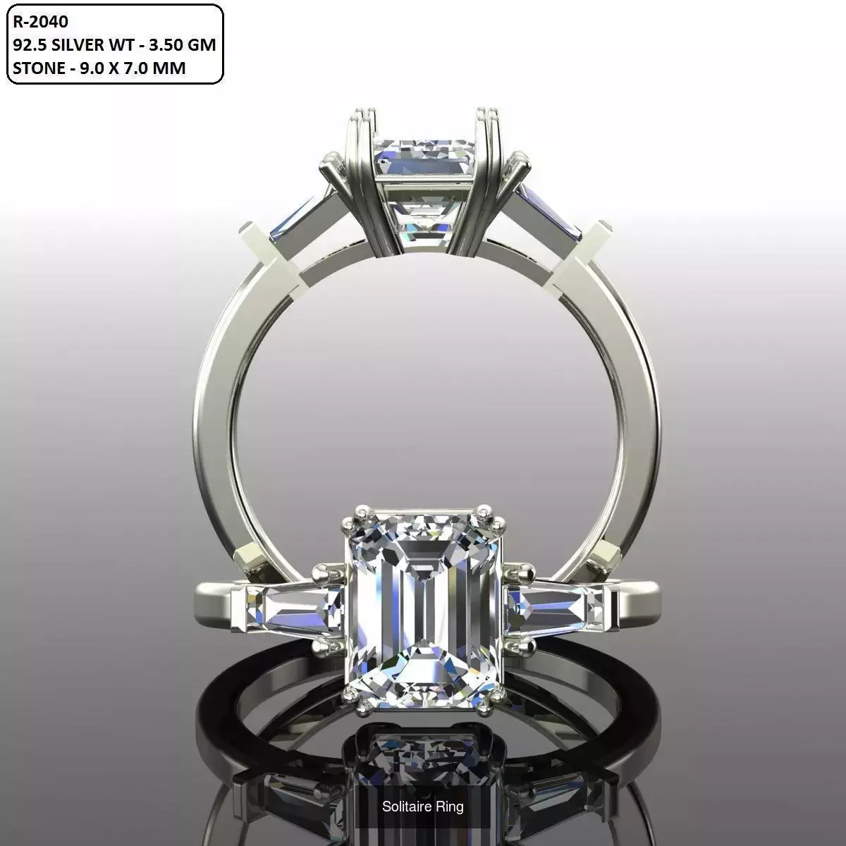 2028 Solitaire rings models 3D Model Collection_629