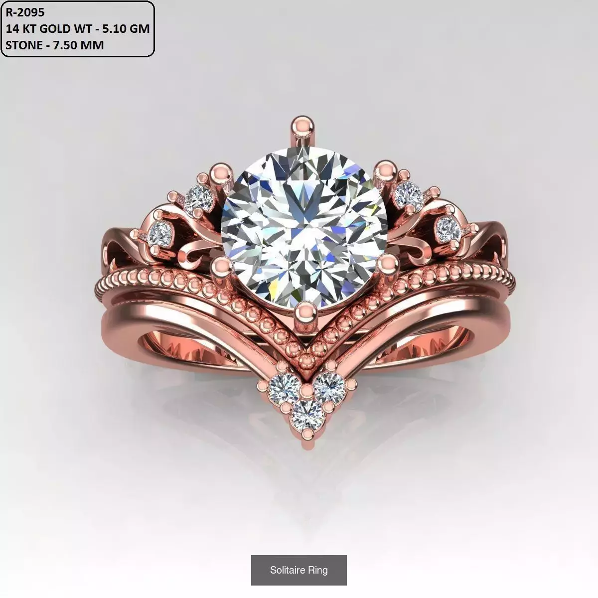 2028 Solitaire rings models 3D Model Collection_687