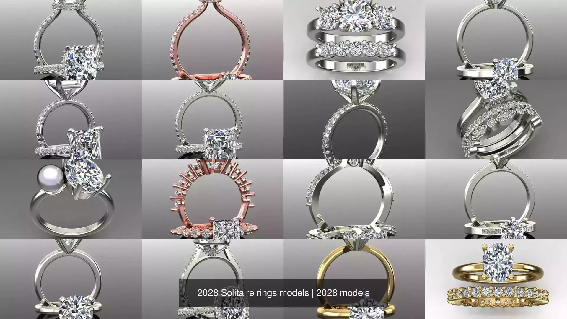 2028 Solitaire rings models 3D Model Collection_454