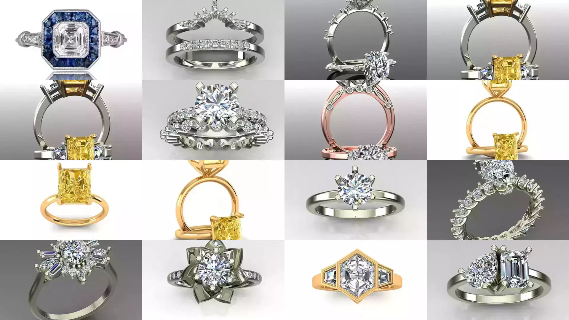 2028 Solitaire rings models 3D Model Collection_168