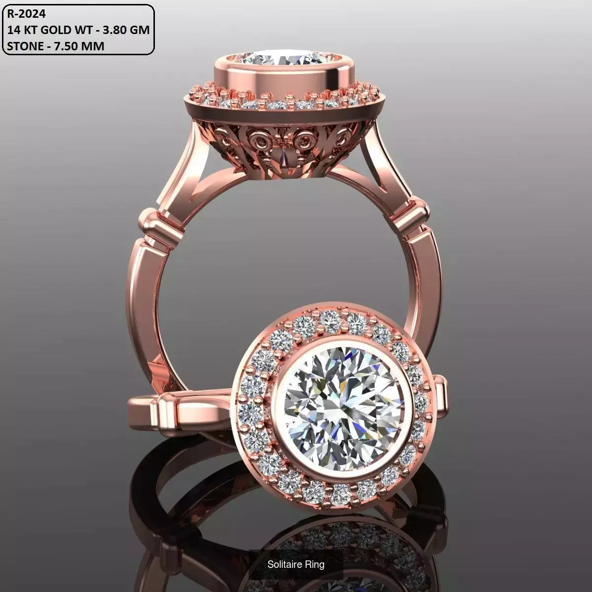 2028 Solitaire rings models 3D Model Collection_585