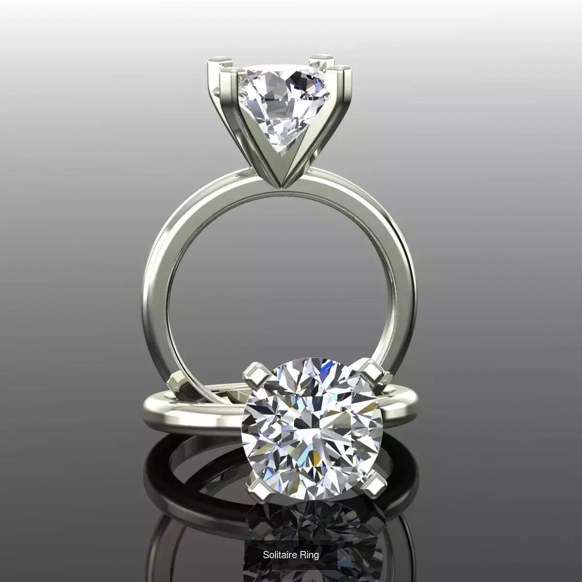 2028 Solitaire rings models 3D Model Collection_316