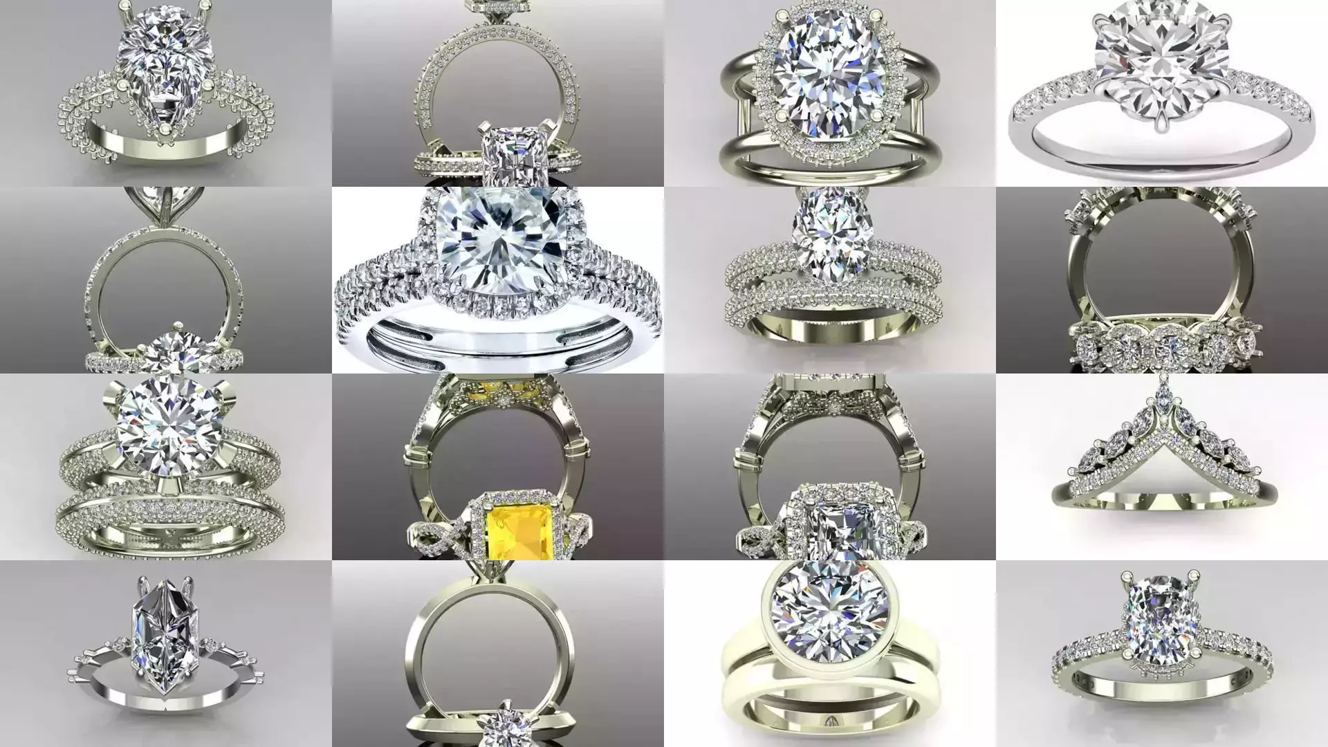 2028 Solitaire rings models 3D Model Collection_203