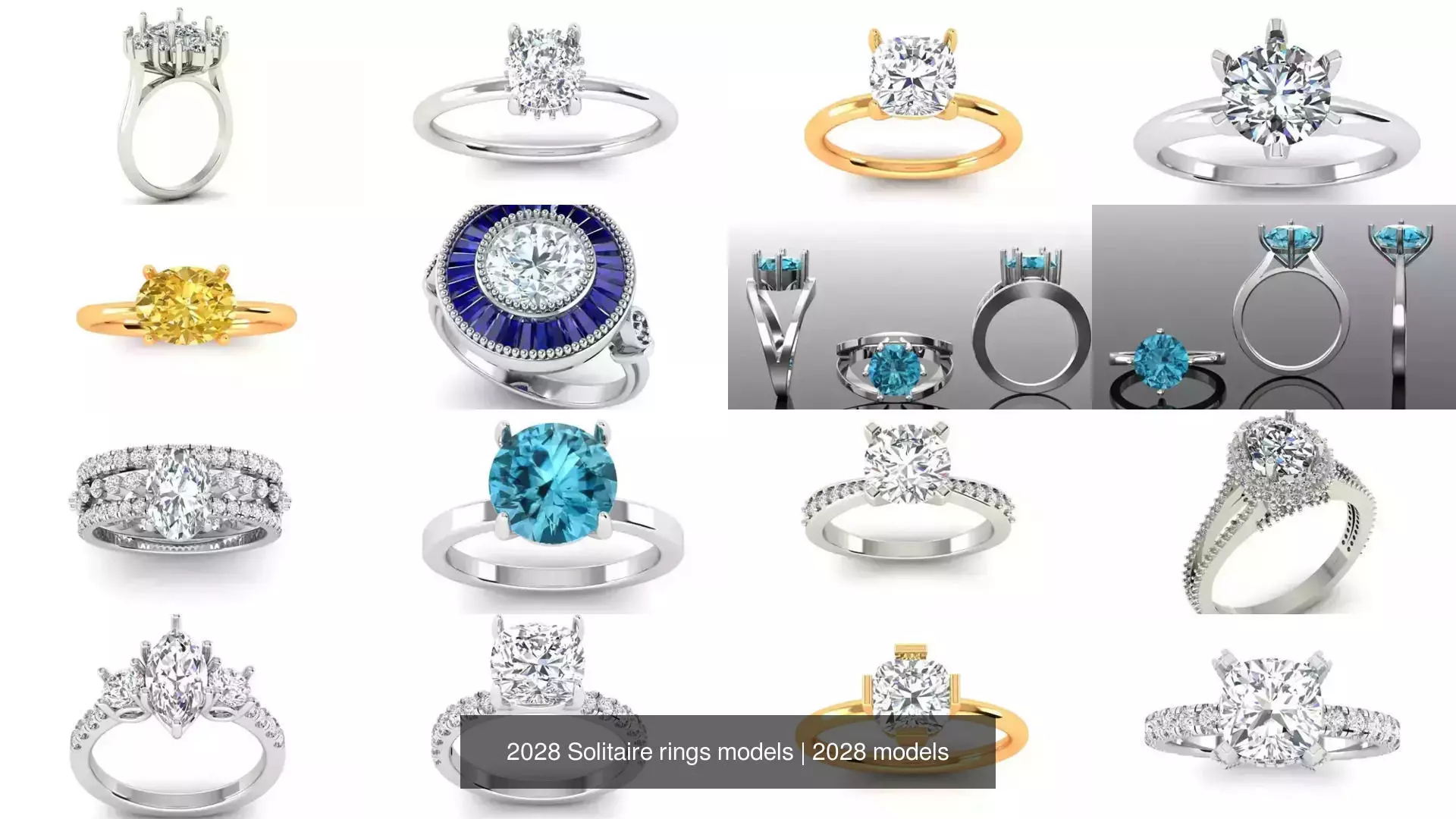 2028 Solitaire rings models 3D Model Collection_155