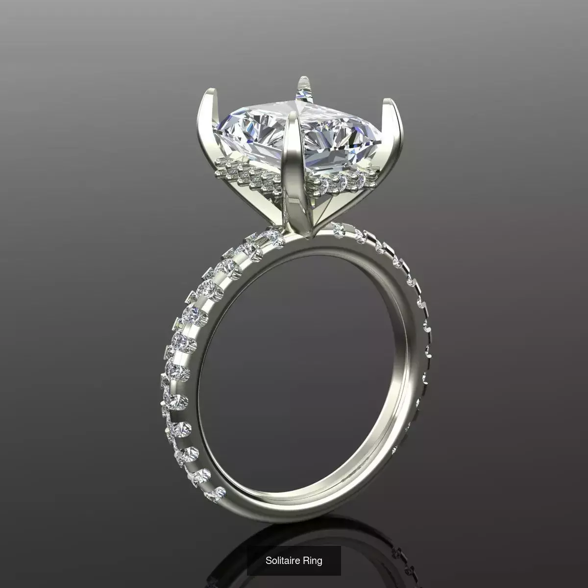 2028 Solitaire rings models 3D Model Collection_275