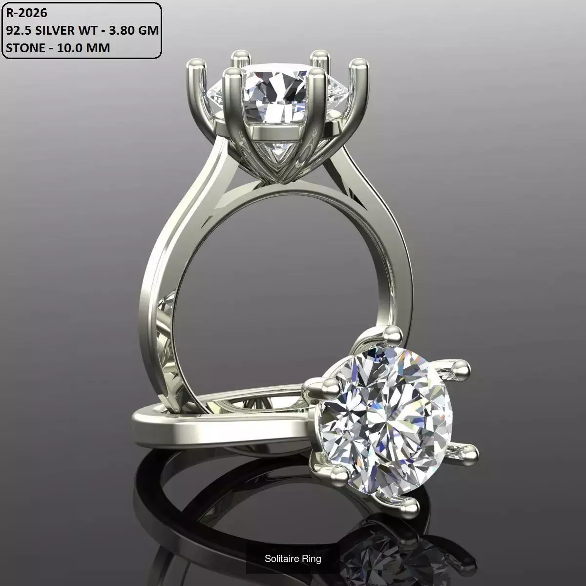 2028 Solitaire rings models 3D Model Collection_595