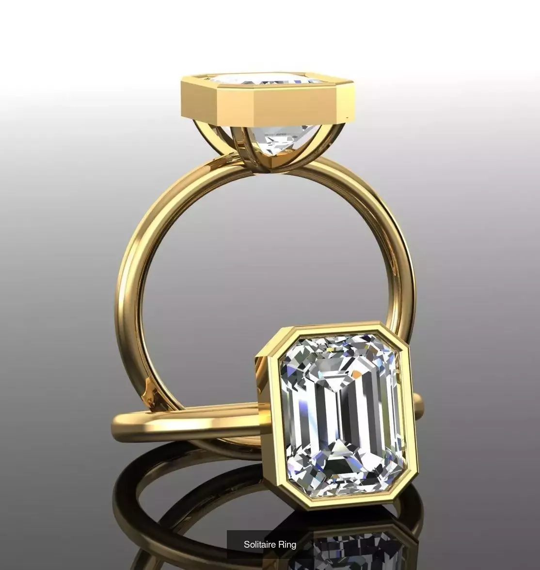 2028 Solitaire rings models 3D Model Collection_237