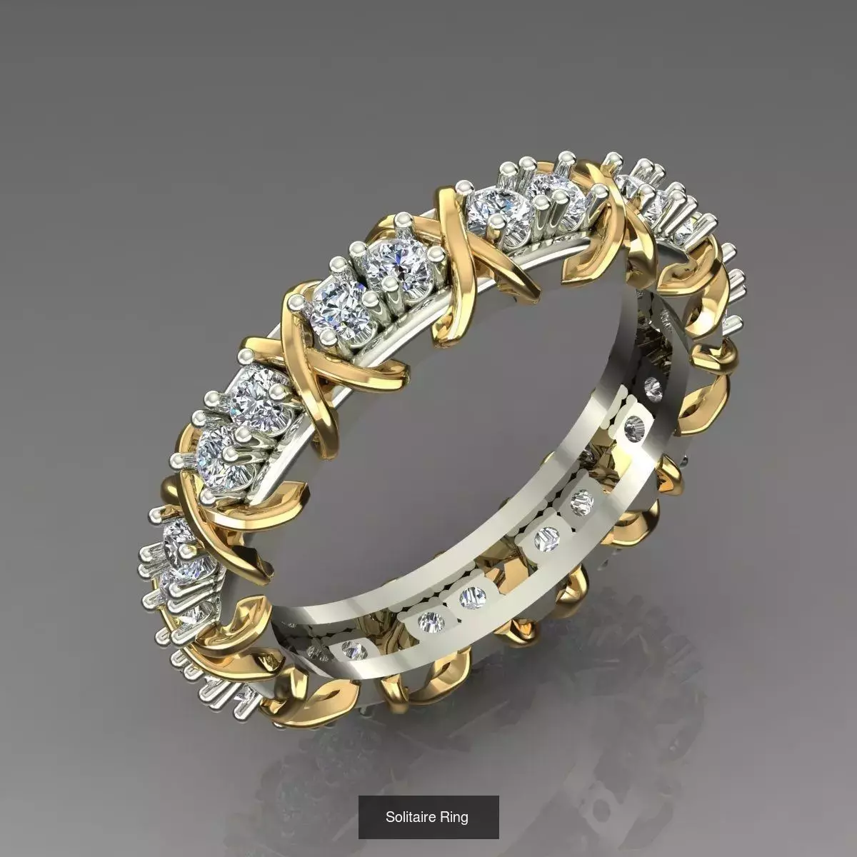 2028 Solitaire rings models 3D Model Collection_197