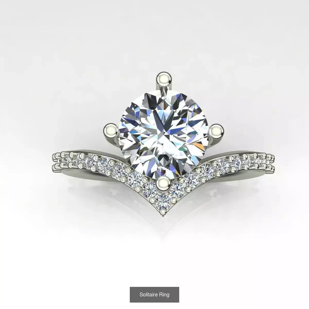 2028 Solitaire rings models 3D Model Collection_436