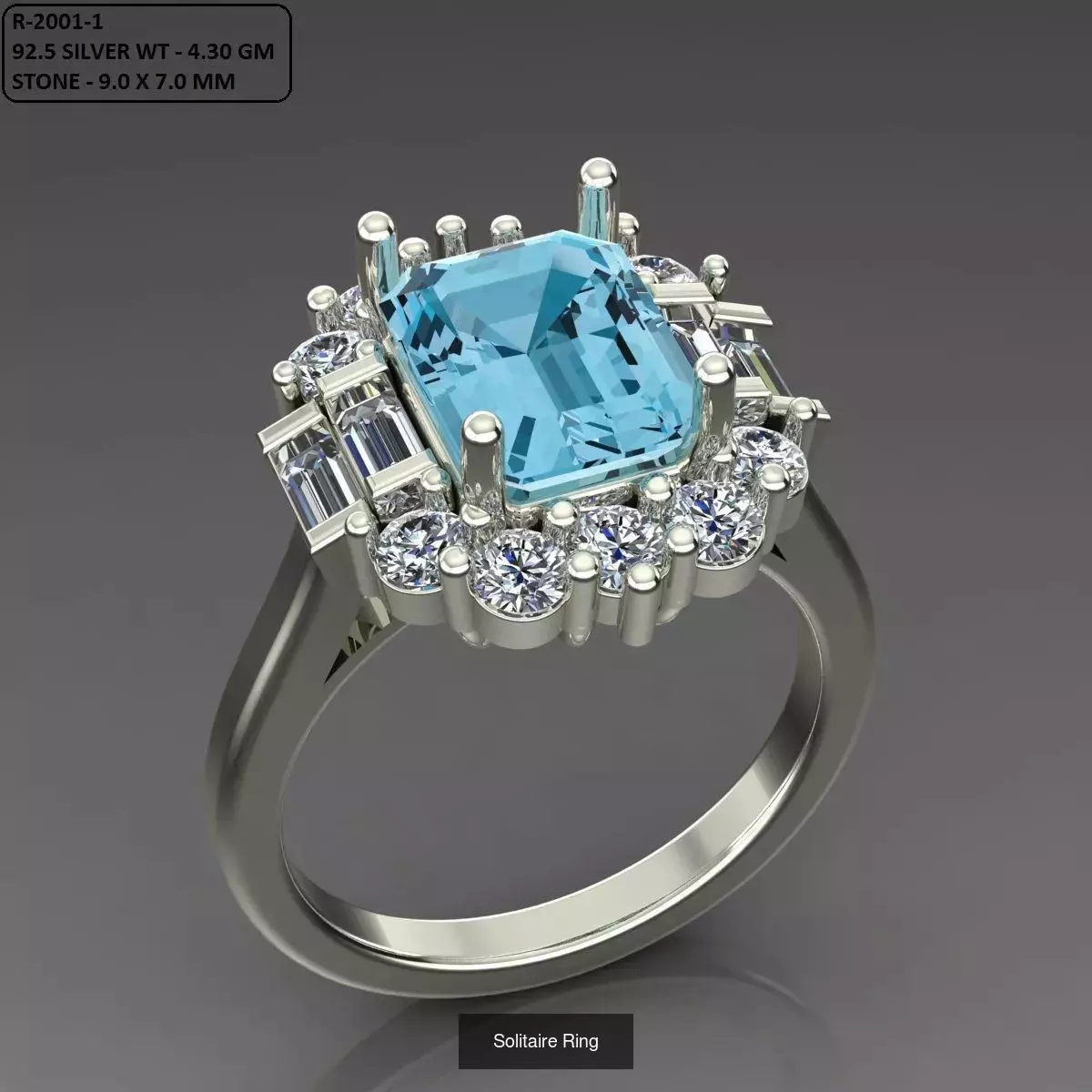 2028 Solitaire rings models 3D Model Collection_476