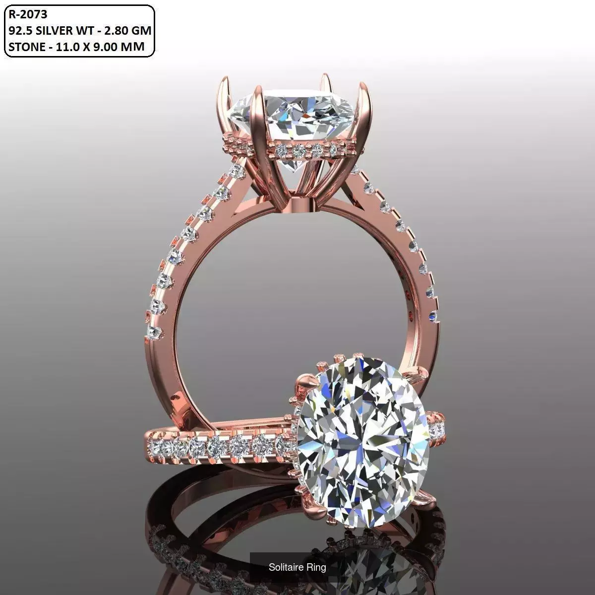 2028 Solitaire rings models 3D Model Collection_663