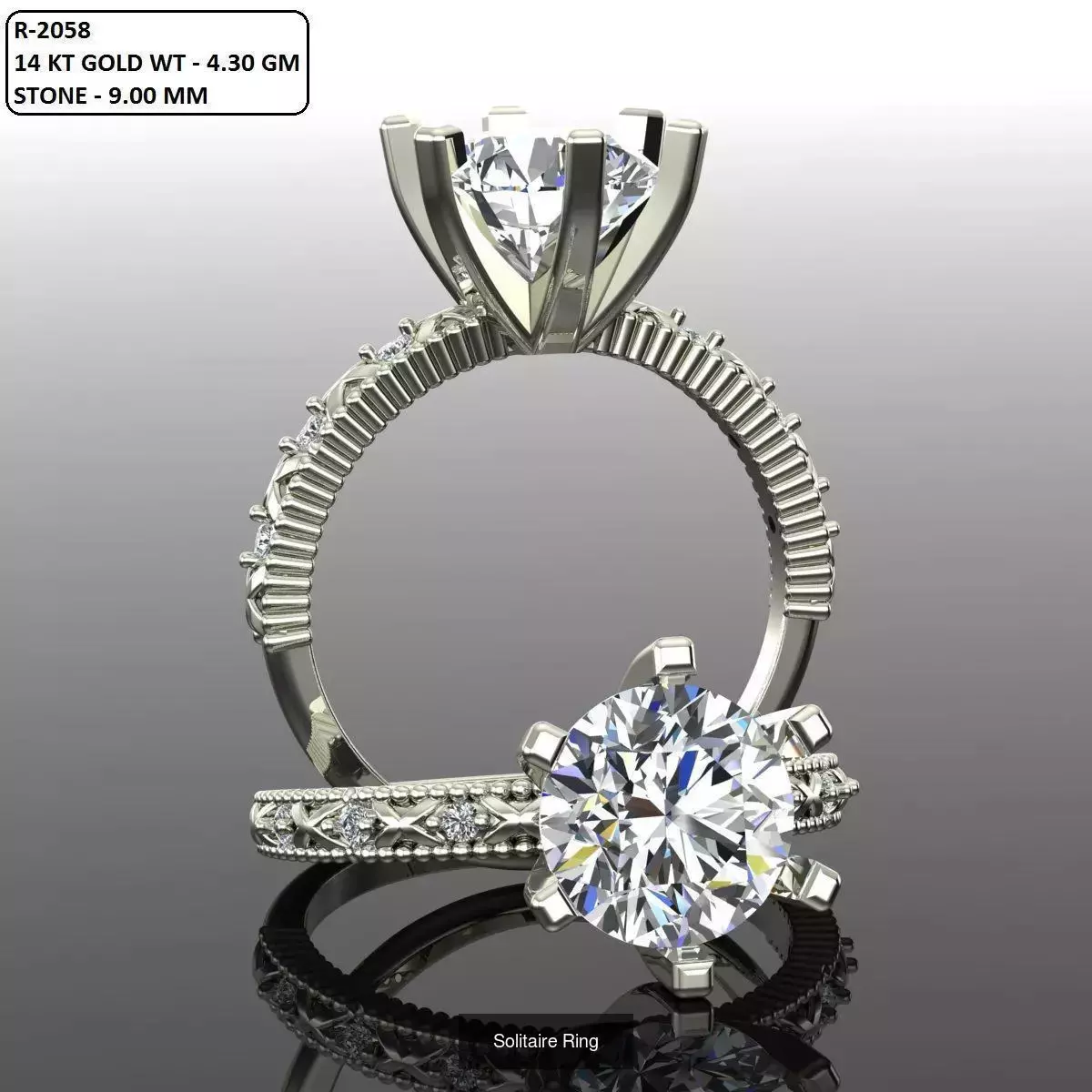 2028 Solitaire rings models 3D Model Collection_647