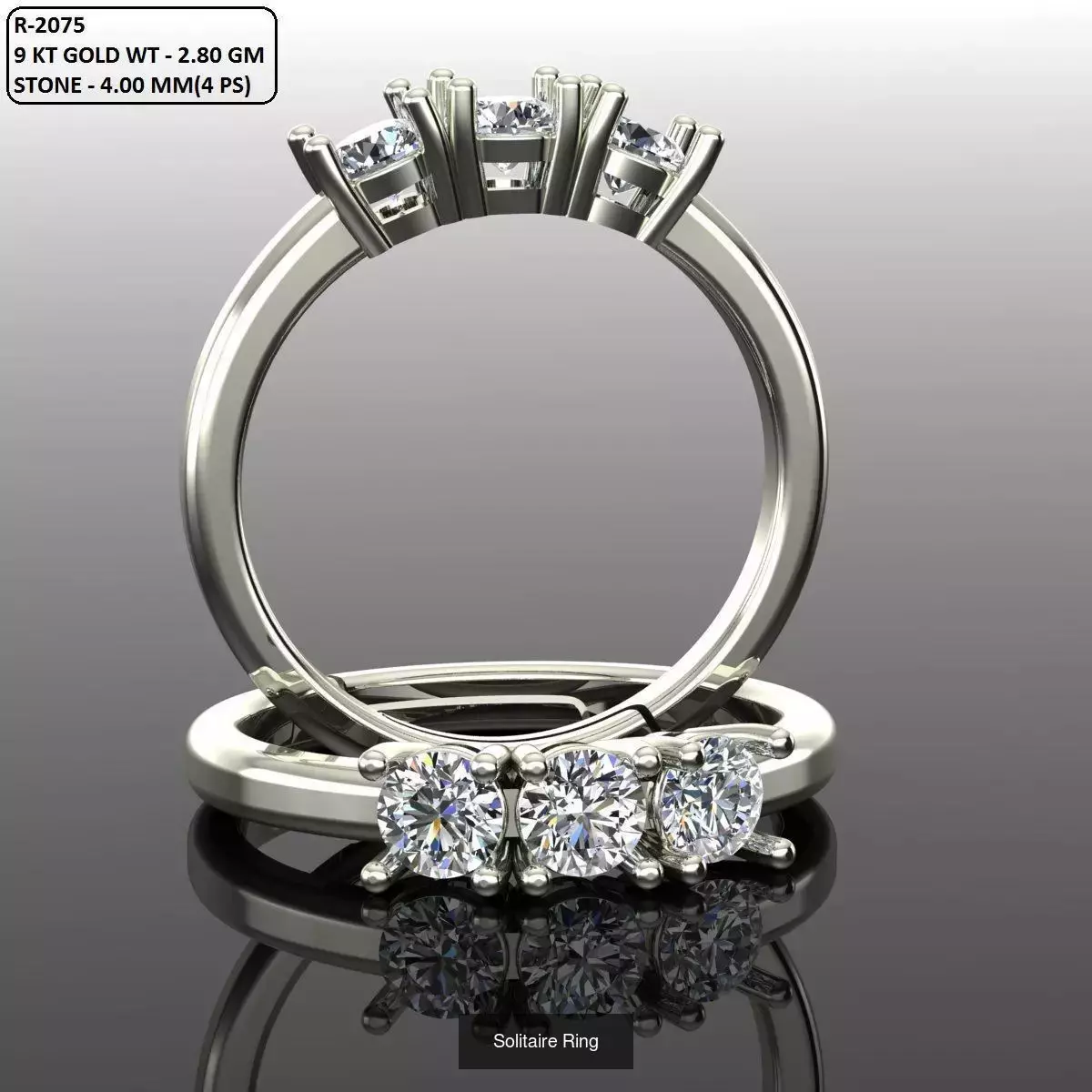 2028 Solitaire rings models 3D Model Collection_665