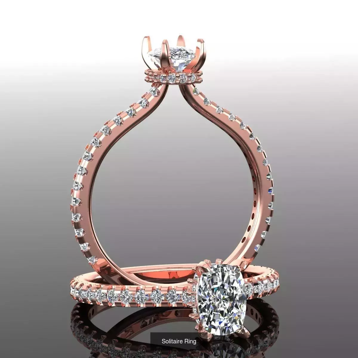 2028 Solitaire rings models 3D Model Collection_245