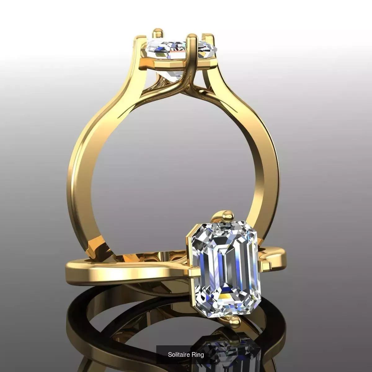 2028 Solitaire rings models 3D Model Collection_361