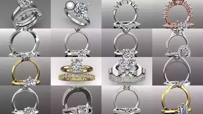 2028 Solitaire rings models