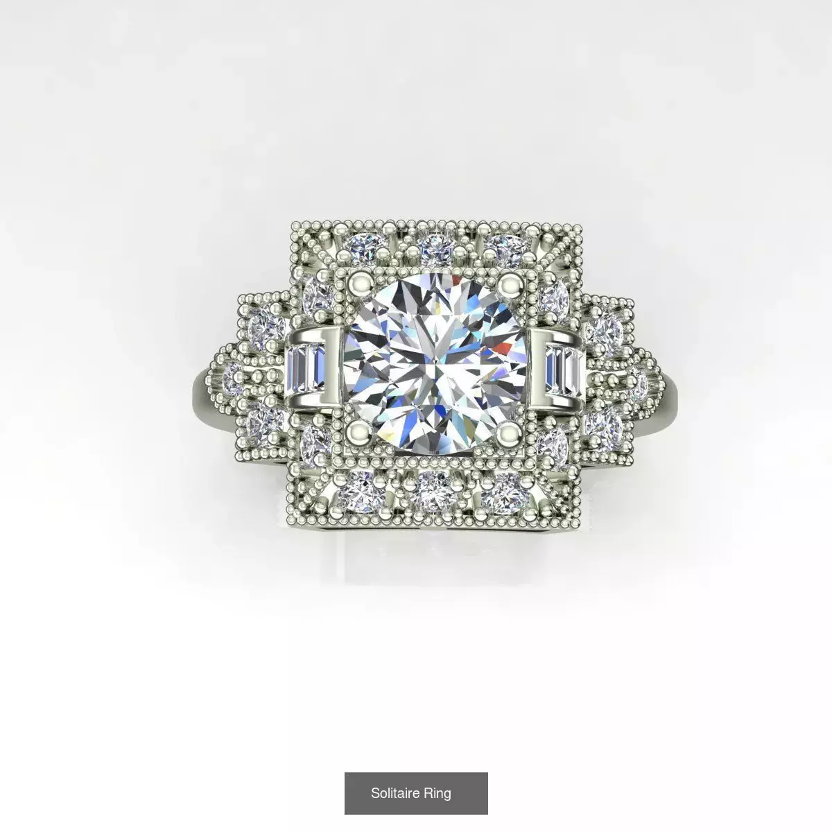 2028 Solitaire rings models 3D Model Collection_112