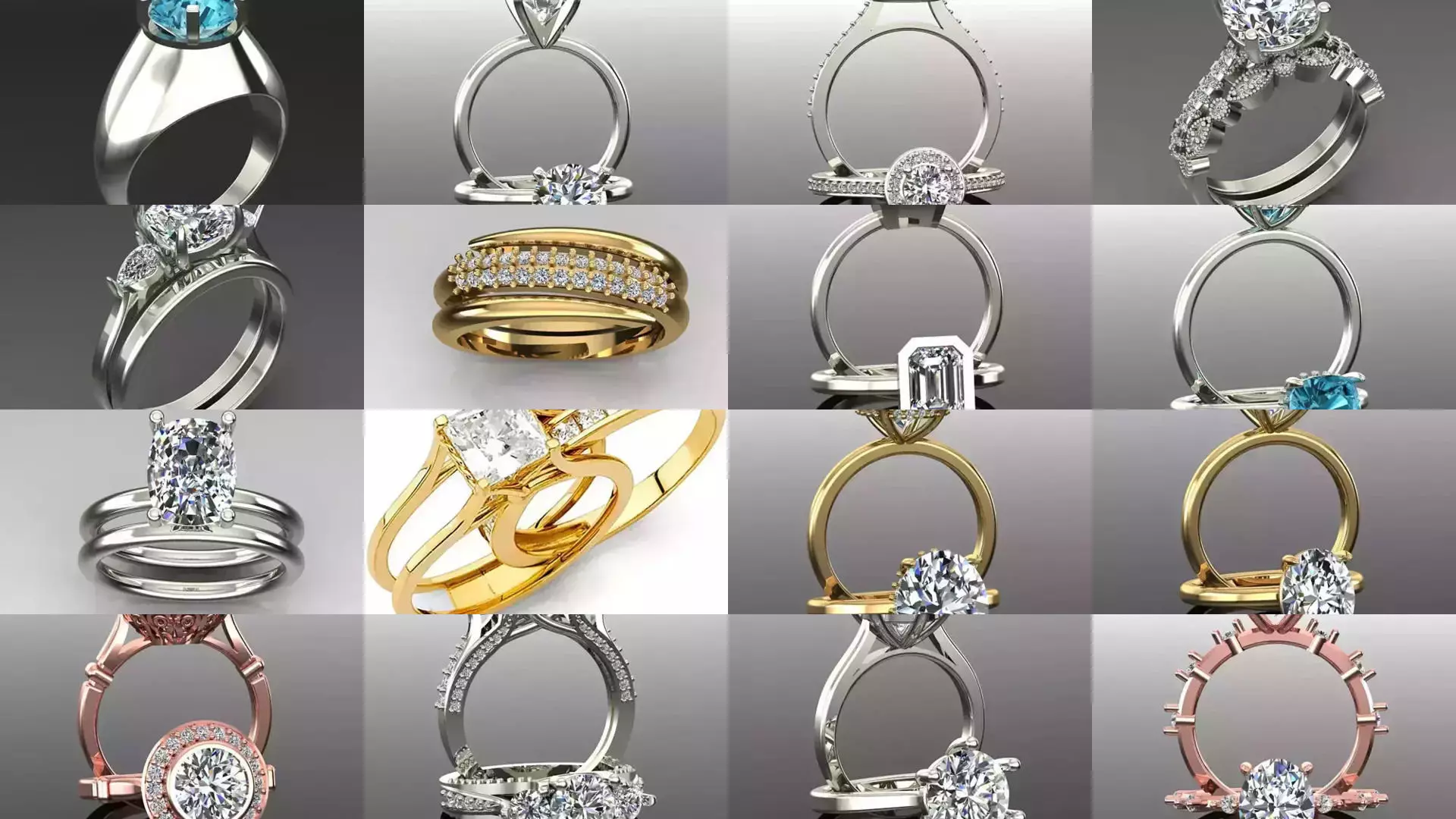 2028 Solitaire rings models 3D Model Collection_48