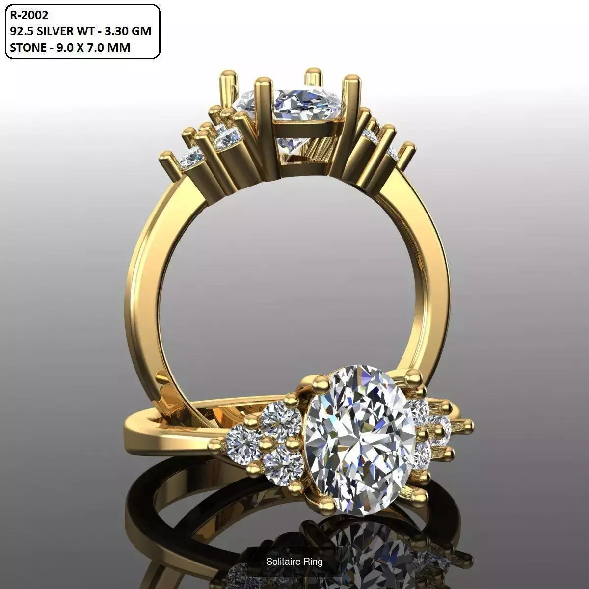 2028 Solitaire rings models 3D Model Collection_481