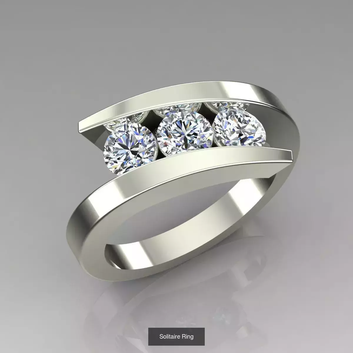 2028 Solitaire rings models 3D Model Collection_426