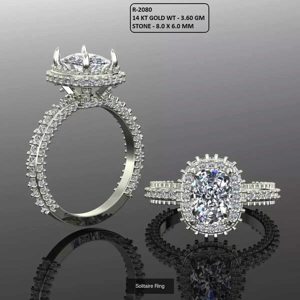 2028 Solitaire rings models 3D Model Collection_671