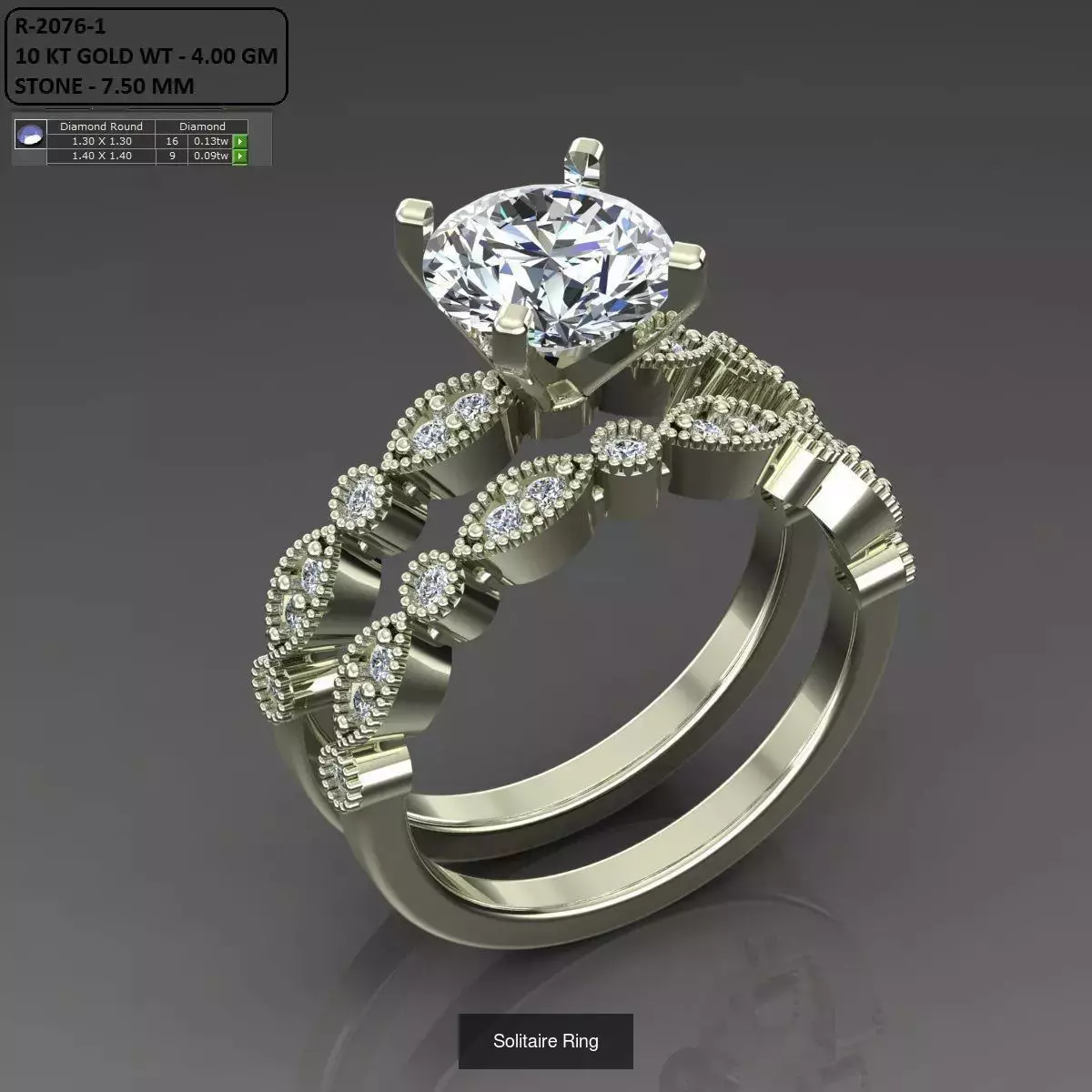 2028 Solitaire rings models 3D Model Collection_667