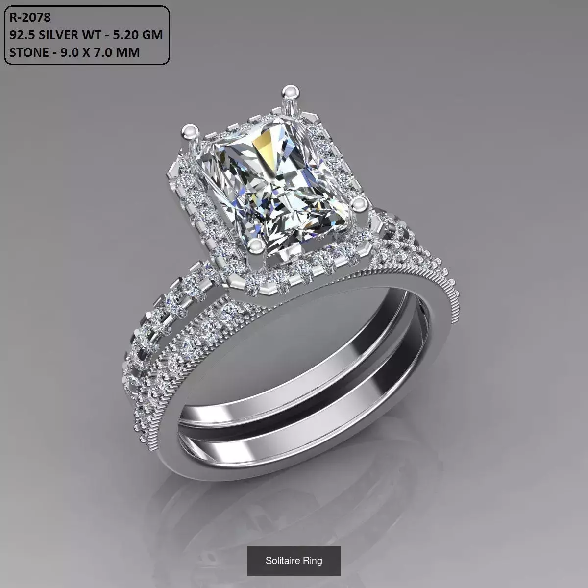 2028 Solitaire rings models 3D Model Collection_669