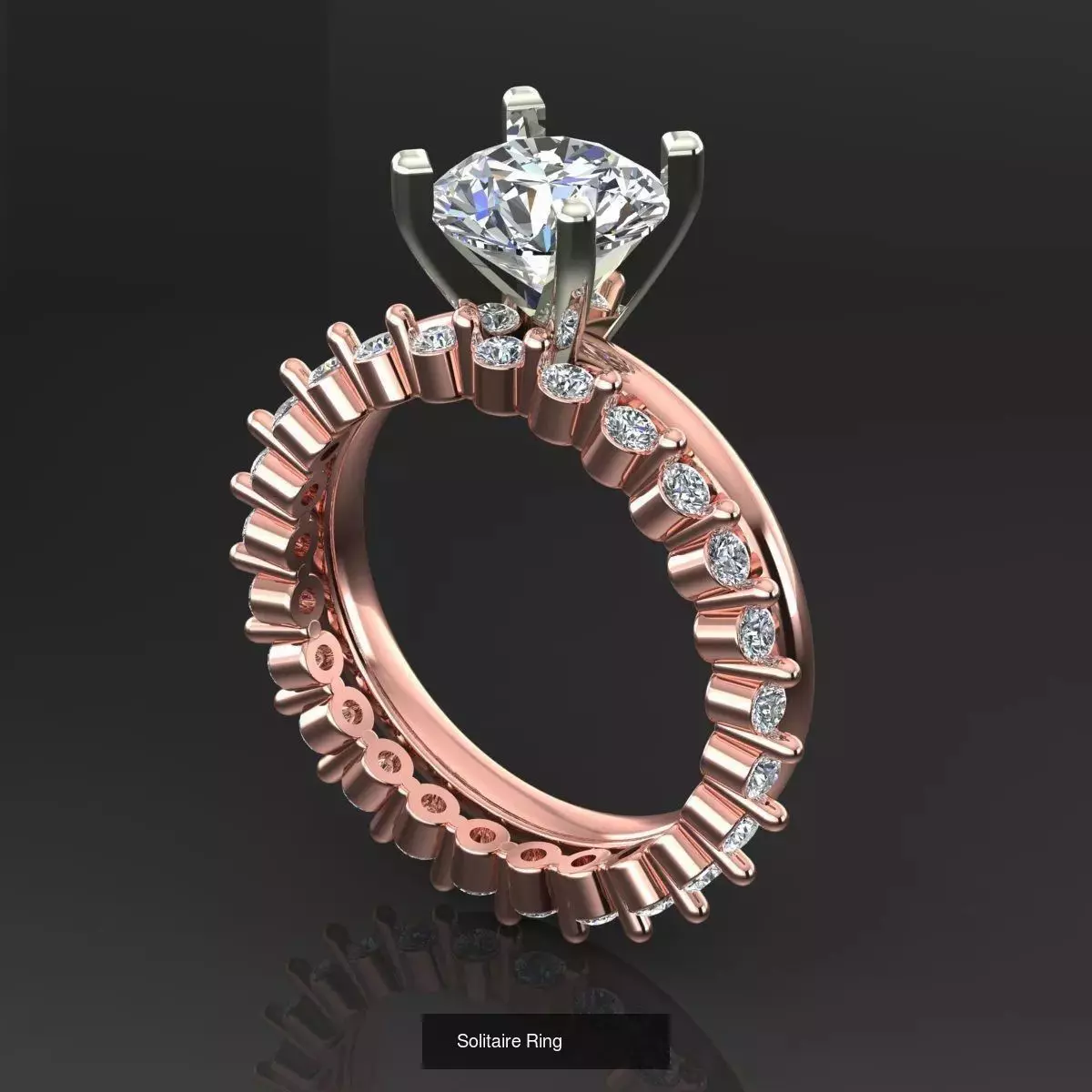 2028 Solitaire rings models 3D Model Collection_152