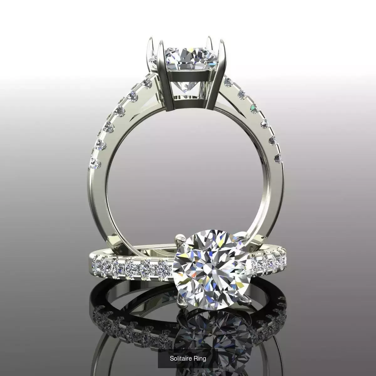 2028 Solitaire rings models 3D Model Collection_456