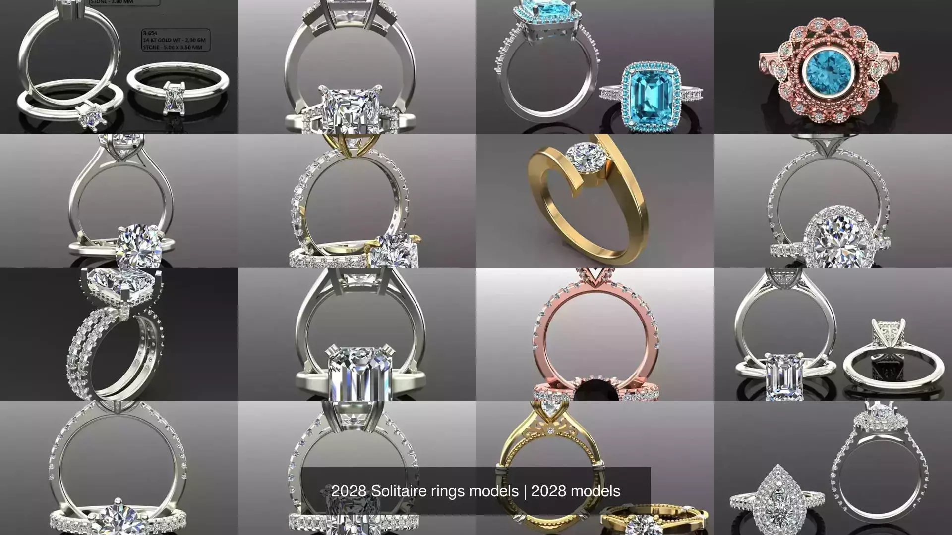 2028 Solitaire rings models 3D Model Collection_201
