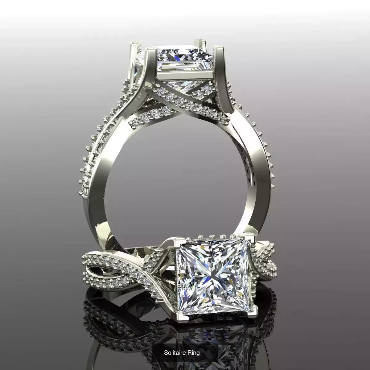 2028 Solitaire rings models 3D Model Collection_177