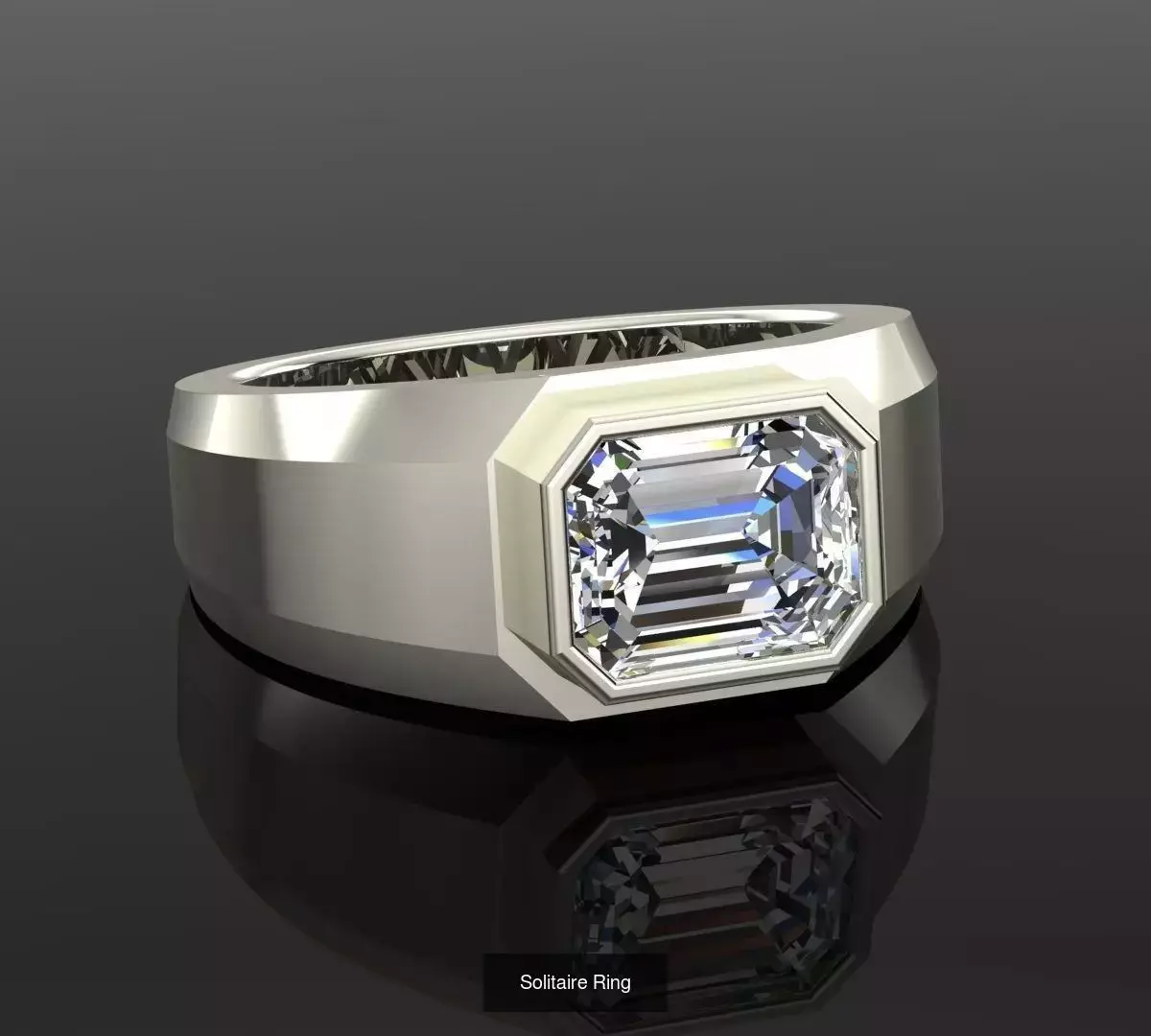 2028 Solitaire rings models 3D Model Collection_67