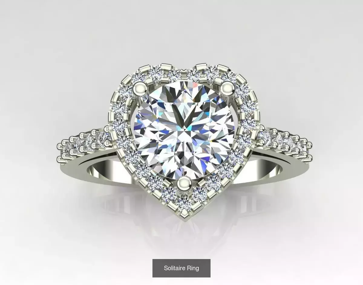 2028 Solitaire rings models 3D Model Collection_97