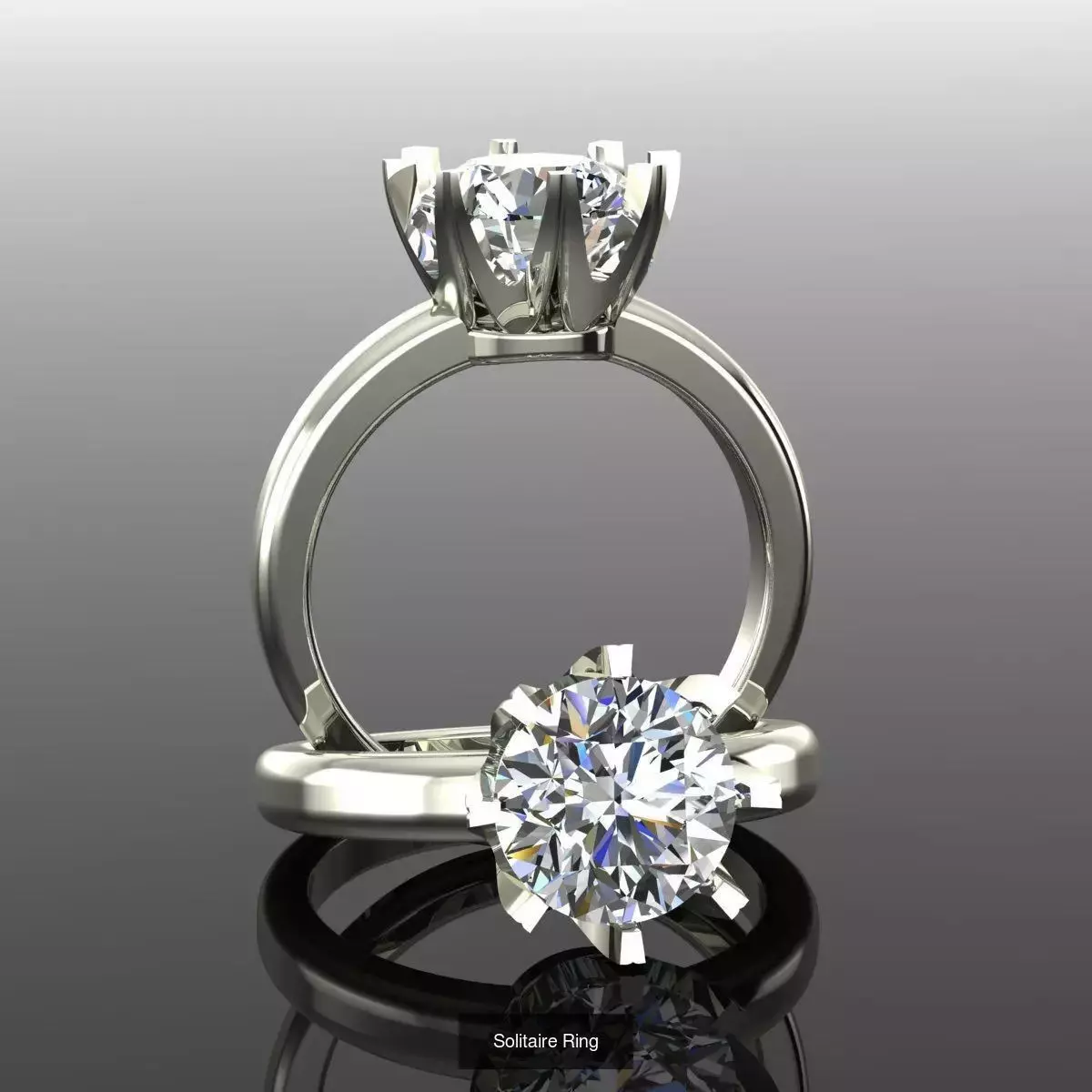 2028 Solitaire rings models 3D Model Collection_421