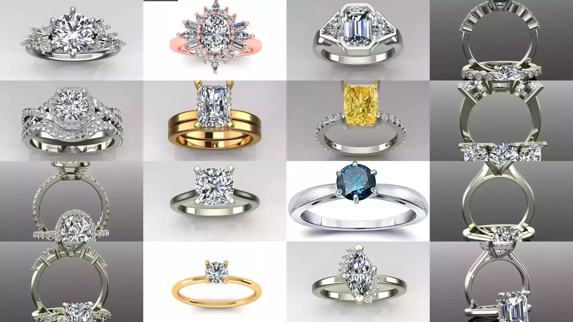 2028 Solitaire rings models 3D Model Collection_208