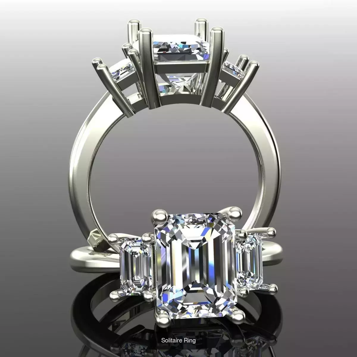2028 Solitaire rings models 3D Model Collection_451