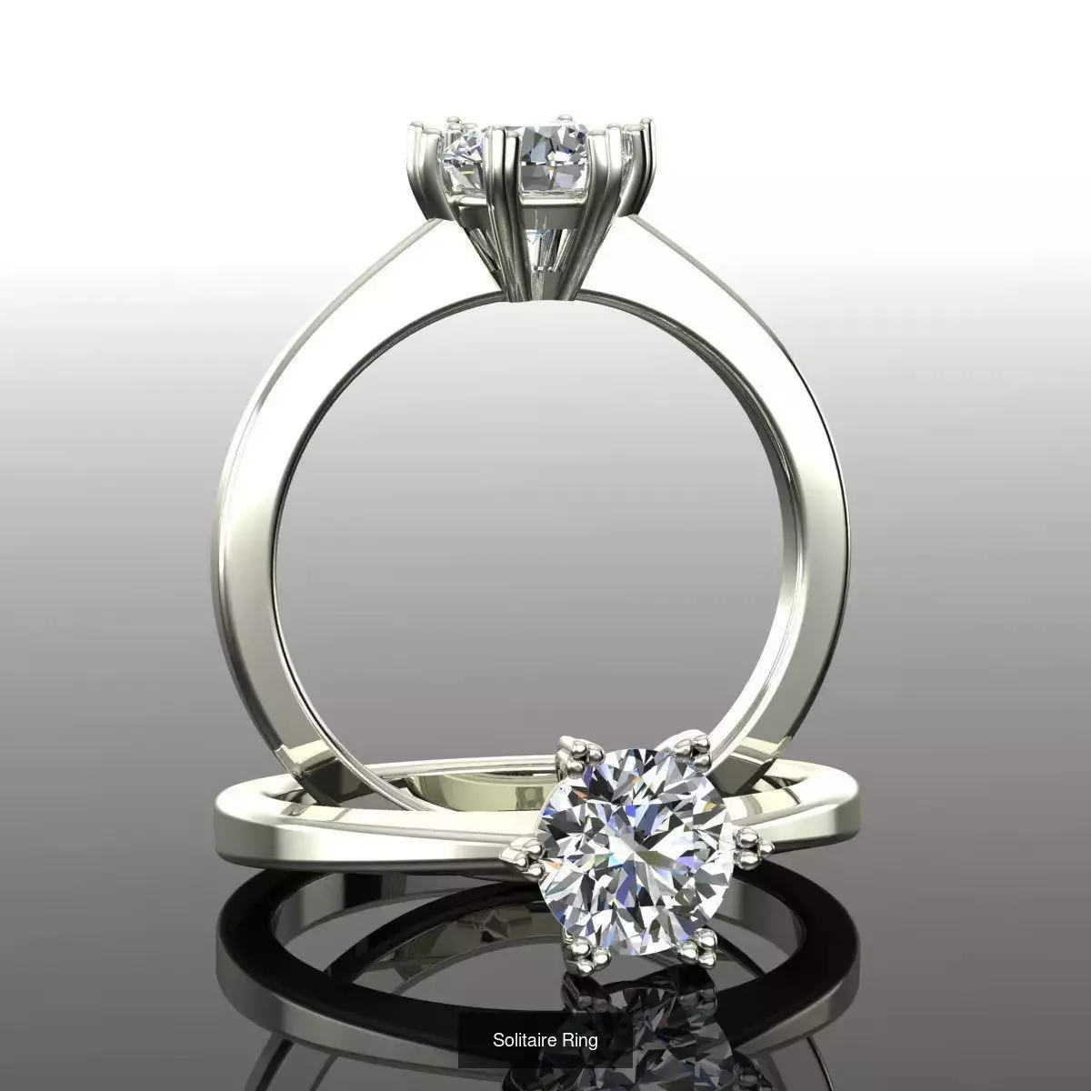 2028 Solitaire rings models 3D Model Collection_47