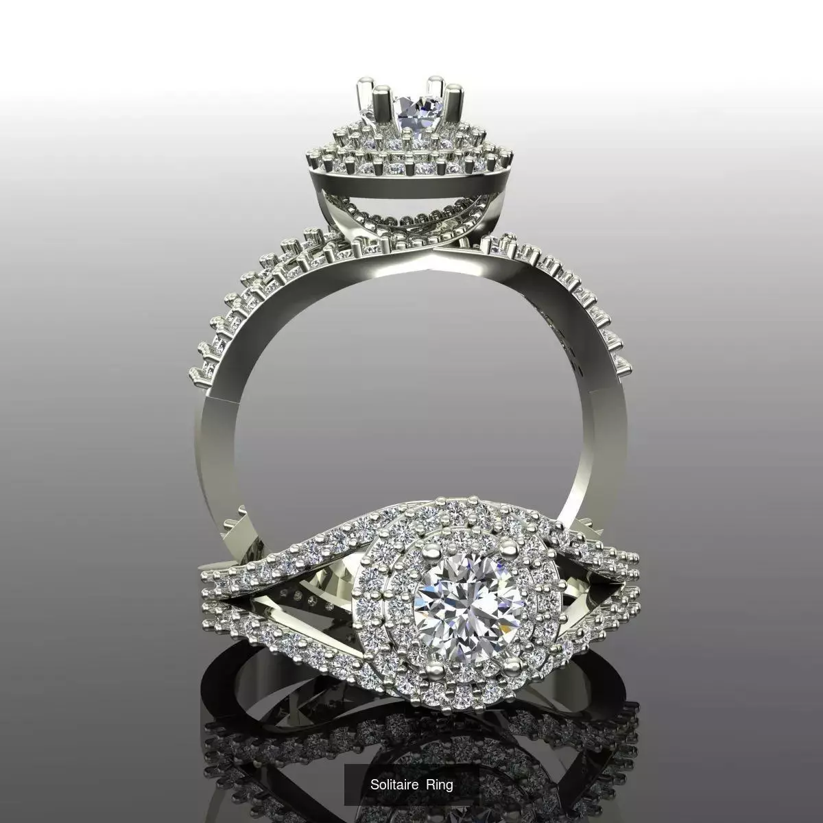 2028 Solitaire rings models 3D Model Collection_466