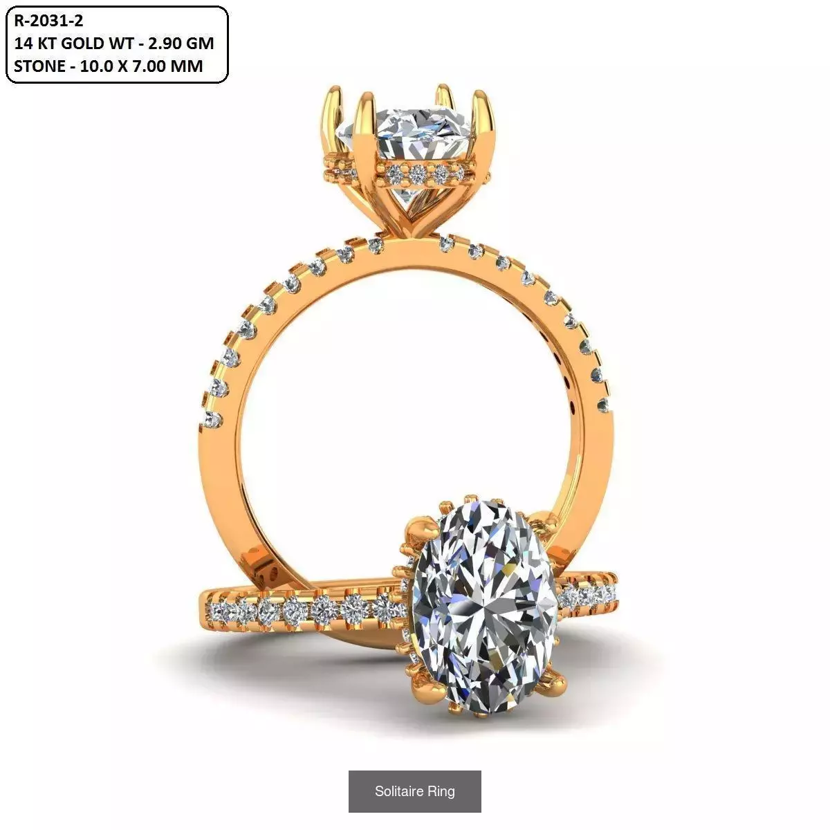 2028 Solitaire rings models 3D Model Collection_622