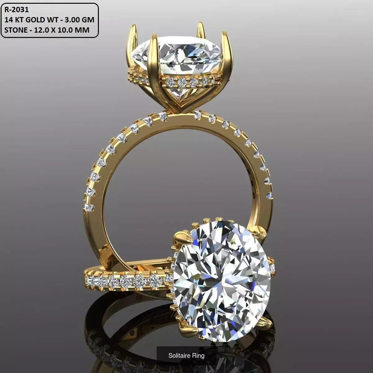 2028 Solitaire rings models 3D Model Collection_620