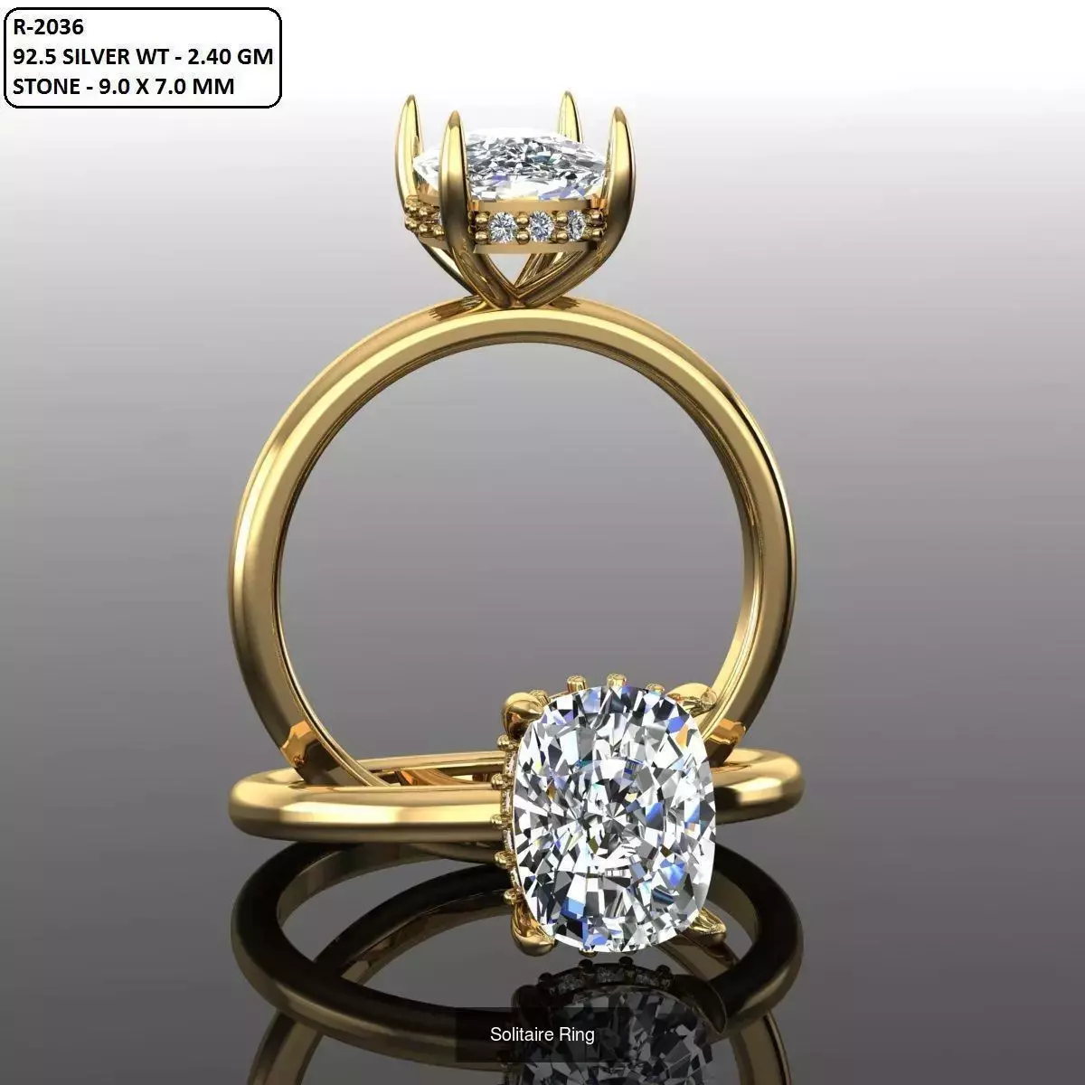 2028 Solitaire rings models 3D Model Collection_627
