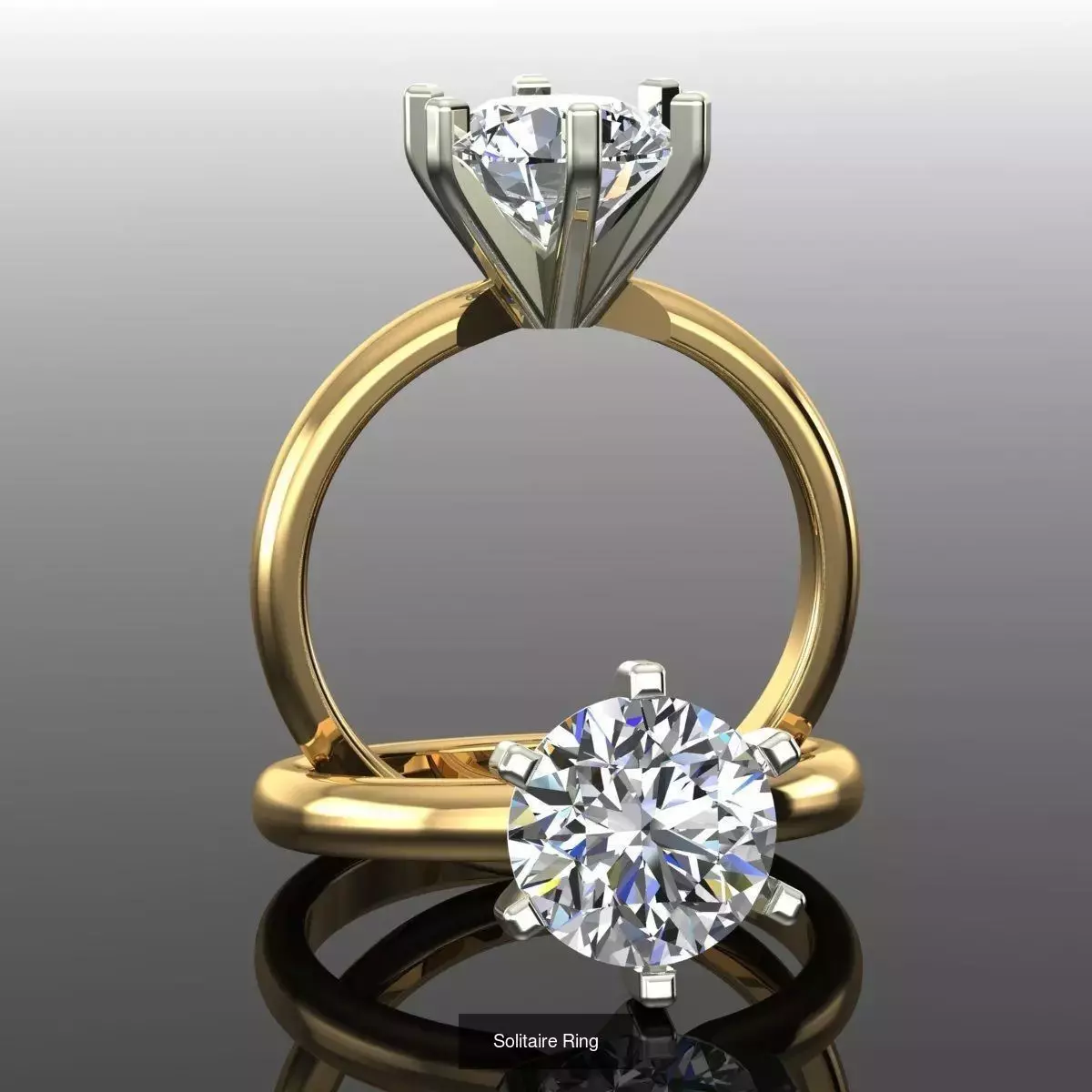 2028 Solitaire rings models 3D Model Collection_326