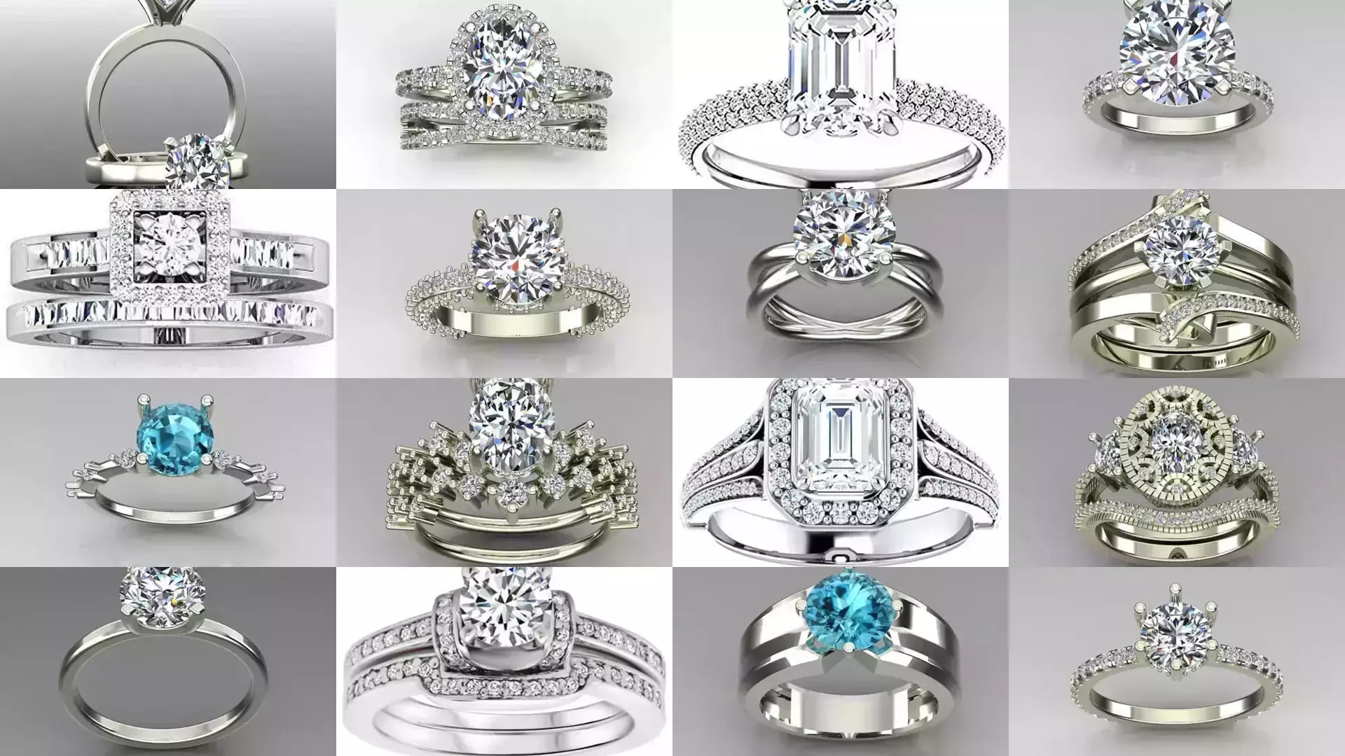 2028 Solitaire rings models 3D Model Collection_193
