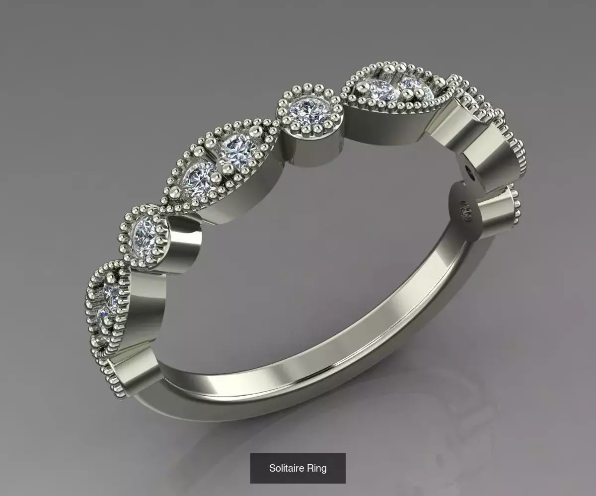 2028 Solitaire rings models 3D Model Collection_72