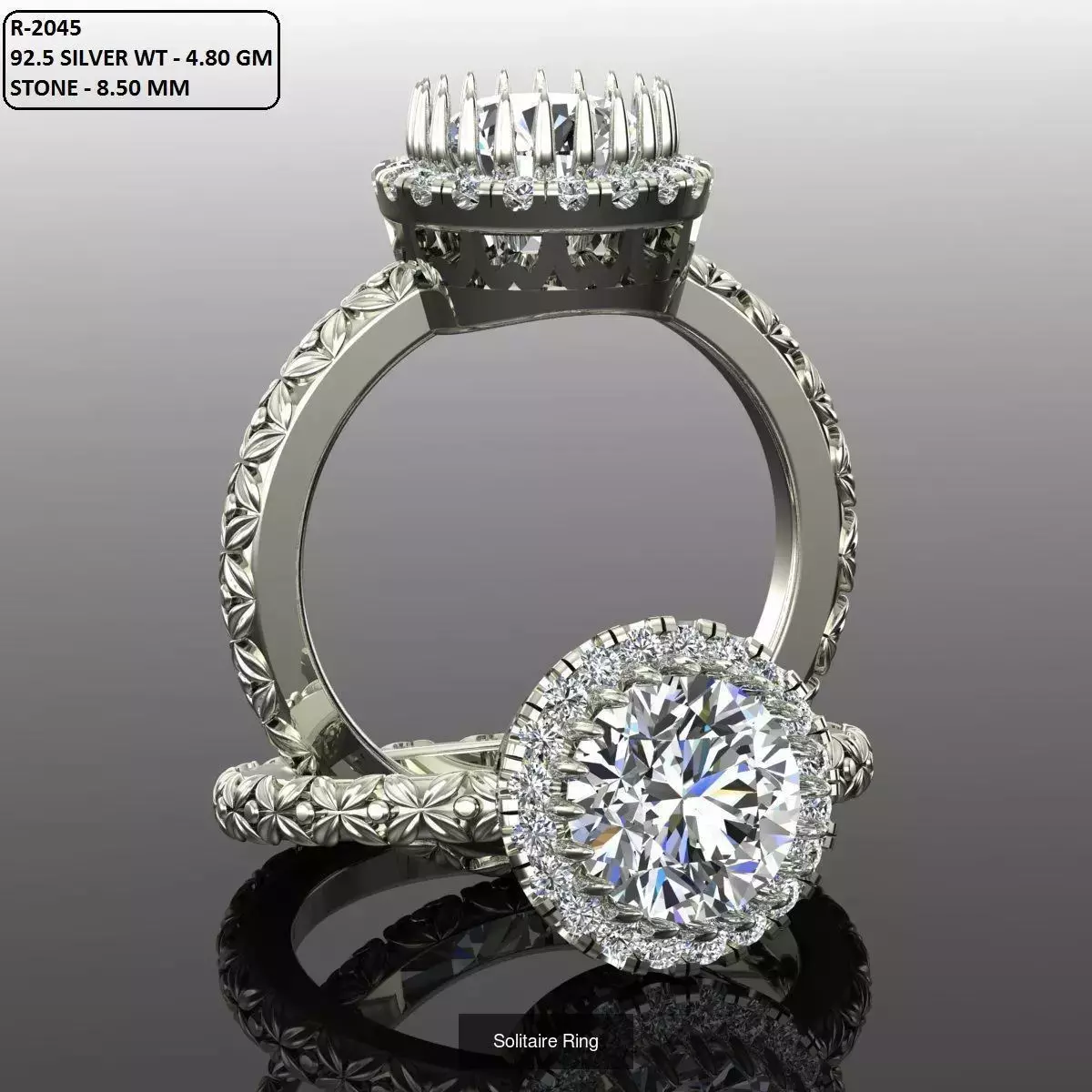 2028 Solitaire rings models 3D Model Collection_633
