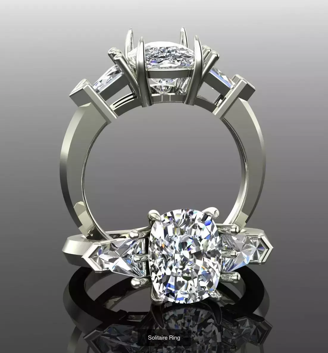 2028 Solitaire rings models 3D Model Collection_217