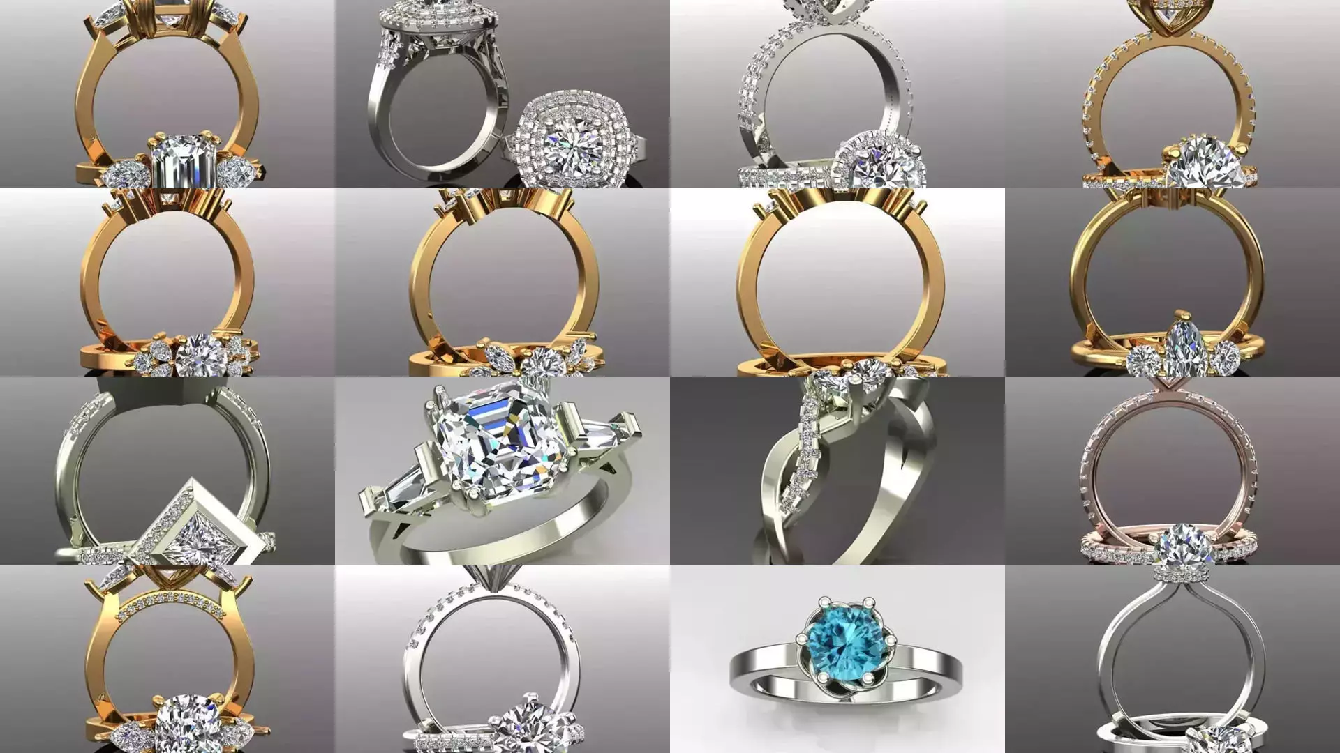 2028 Solitaire rings models 3D Model Collection_103